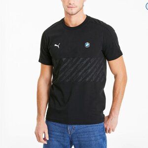 PUMA x BMW Motorsport Black Graphic Cotton T-Shirt Size Medium